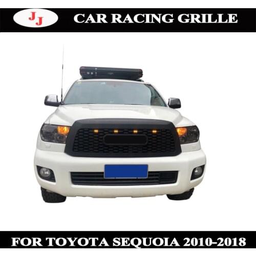 Car front racing grille for Toyota Sequoia 2010-2018 new style update modified trd front bumper grille front grille