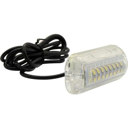 27 LEDs White Underwater Marine Boat Transom Light with Base, Stainless Steel