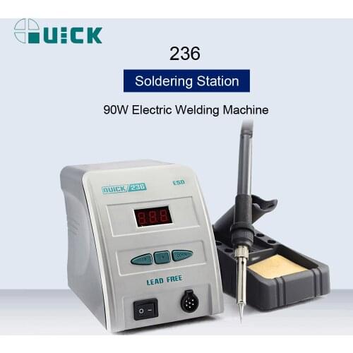 QUICK 236 220V Soldering Station Temperature Control Lead-Free Soldering Iron Welding Machine For Phone Computer Welding Repair