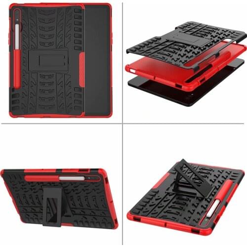 For Galaxy Tab S7 Case Armor Case For Samsung Galaxy Tab S7 11 inch SM-T870 SM-T875 2020 Case TPU + PC Hybrid Stand Tablet Cover