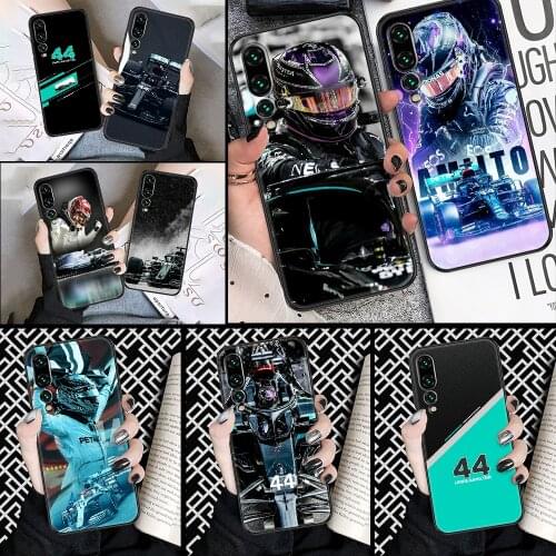 F1 lewis hamilton 44 Phone case For Huawei P Mate P10 P20 P30 P40 10 20 Smart Z Pro Lite 2019 black tpu cover painting back