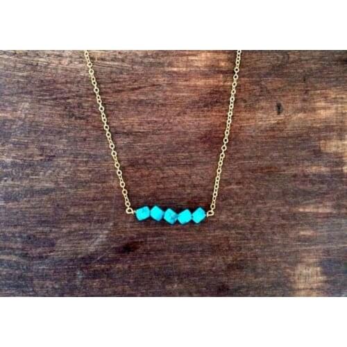 FİRUZEN COLLECTION CERTIFIED FİRUZE ROCKY SMALL BEADS LADY NECKLACE