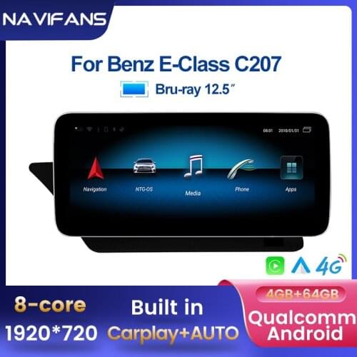HD 1920*720 Android 10 Car dvd radio multimedia Player For Mercedes Benz Coupe C207 A207 W207 2009-2016 Navigation GPS Carplay
