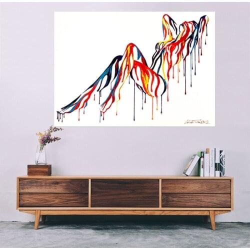 Art Sexy Nude Body Colorful Canvas Painting Wall Art Pictures for Living Room Abstract Art Posters and Prints