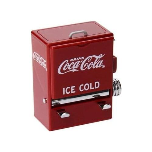 1PC Personality Retro-Cola Toothpick Box Vending Machine Style Pressing Toothpick Case Dispenser Plastic Holder Ornament