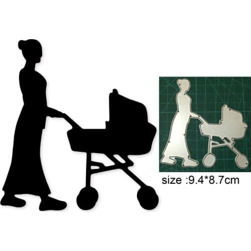 Stroller mother Metal Cutting Dies Scrapbooking New Craft Stamps die Cut Embossing Card Making Stencil