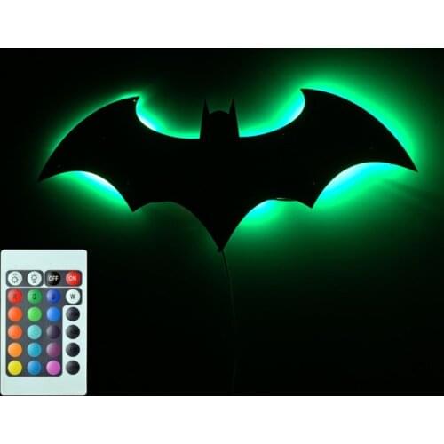 Fashion Remote Control Bat 3D RGB Colorful USB LED Shadow Projection Wall Lamp Childrens Toys Holiday Gift LED Night Light