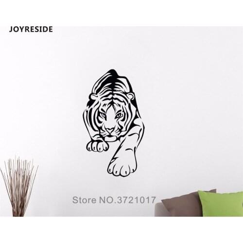 JOYRESIDE Tigers Wall Panther Animal Wildcat Decal Vinyl Stickers Interior Decor Home Bedroom Living Room Decoration Mural A208