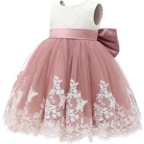 New Arrival ivory Tulle Pretty Flower Girl Dresses soft lace Baby Girl Infant lace Dress Kids Formal Wear lace Girl Dress