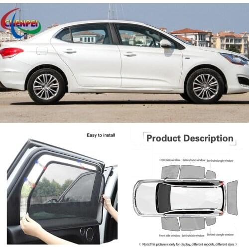 For Citroen C4l Car Full Side Windows Magnetic Sun Shade UV Protection Ray Blocking Mesh Visor Car Decoration Accessories