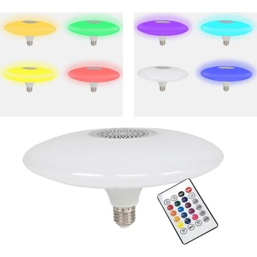 RGB E27 Lightblub radio remote control Bluetooth Music LED bulb speaker