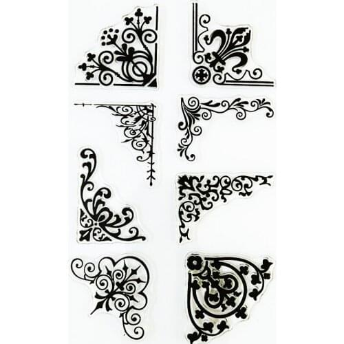 Silicone Clear Stamps for Scrapbooking Lace Angle DIY Paper Album Cards Making Embossing Folder Craft Supplies Rubber Stamping