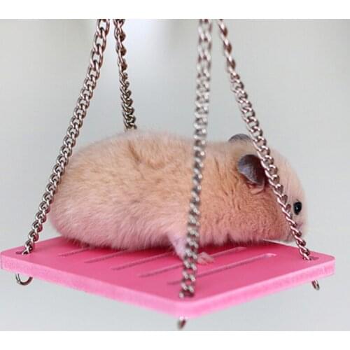 Cute Parrot Hamster Small Swing Shake Suspension Toy Hanging Bed Pet Products Entertainment Eexercise Toys For Small Animal