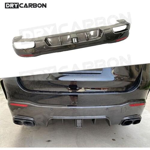 Dry Carbon Fiber Rear Lip Diffuser Spoiler for Mercedes Benz GLE Class W167 GLE53 AMG SUV 2020 UP Rear Bumper Spoiler Diffuser