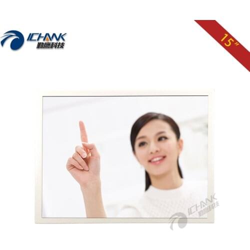 ZB150TC-59GD/15" inch 1024x768 HDMI Light Gray White Metal Shell Driver Free Multi-point Capacitive Touch Screen Monitor Display