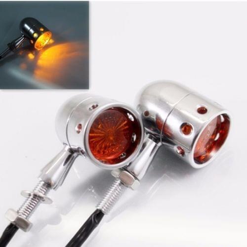 Motorcycle Metal Retro Turn Signal Lights Indicator Light Chopper Cruiser Bobber Chopper Touring Atv Scooter Offroad Dirt Bike