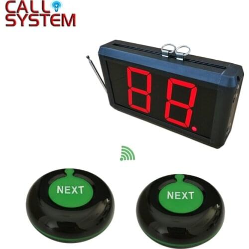 Take a number system 2-digit display with Next Control Button Wireless Number Waiting System