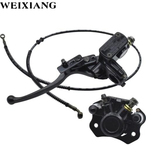 Rear Hand Hydraulic Disc Brake Left Handle Bar Lever Fit For ATV 50cc 110cc 150cc Electric Quad Bike Go Kart Buggy Scooter Parts