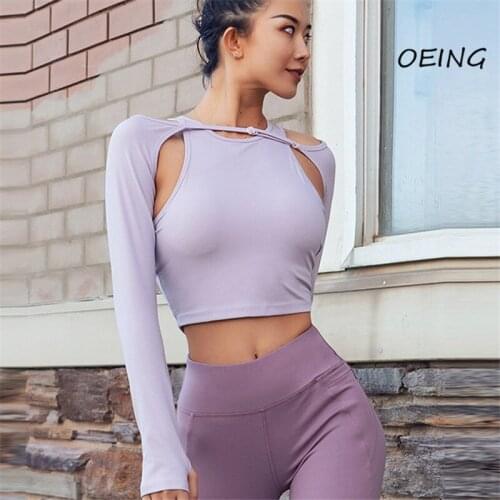 Plus Size Sport Crop Top 2021 Sexy Fashion Casual Long Sleeve Shirt Women Gym Top Women