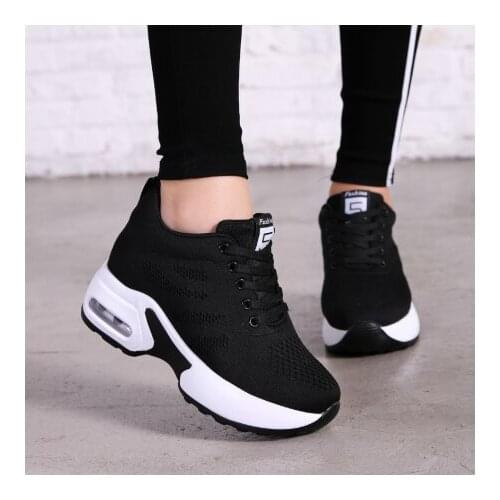 2020 New Platform Sneakers Shoes Breathable Casual Shoes Woman Fashion Height Increasing Ladies Shoes