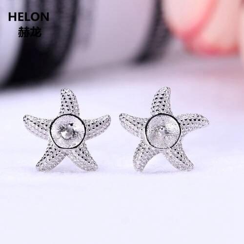 925 Sterling Silver Stud Earrings 6mm7mm8mm9mm Pearl or Round Bead Semi Mount Women Trendy Fine Jewelry Setting DIY Stone