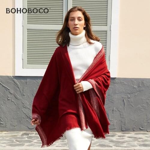 Women Scarf Oversized Long Cashmere Blanket Comfortable Breathable Plaid Shawl Wraps Casual Daily Wear Autumn And Winter