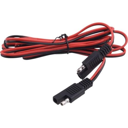 1Pc 2m Universal SAE to SAE Connector Extension Cable DC Power 18AWG Solar Battery Harness