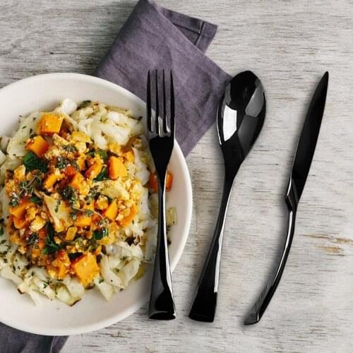 1PC Stainless Steel Dinnerware Set Luxury Tableware Cutlery Set High Quality Spoon Fork Dinner Tool for Hotel Home Restaurant