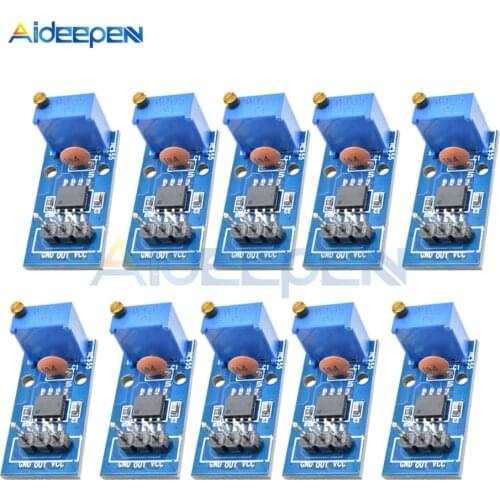 10Pcs NE555 Adjustable Resistance Frequency Pulse Generator Module Single Channel Output Module 5V-12V for Arduino Smart Car