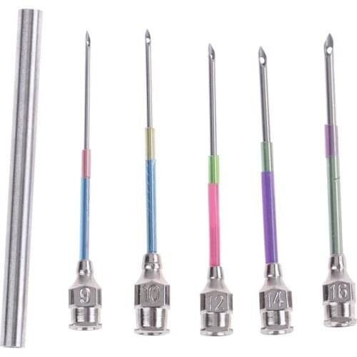 5Pcs/set Embroidery Stitching Punch Needle Sewing Tool With Needle Bottle DIY Tool Durable