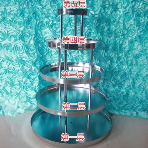 5 tier Wedding champagne tower wedding Supply props Silver Five layers champagne tower wine tower champagne tower