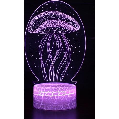 Jellyfish Acrylic Table Lamps For Living Room Colorful Remote Touch Led Lights Creative Gifts Night Lights Desk Lamp