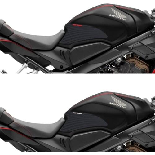 Black Motorcycle anti-slip tank Pad sticker For Honda CBR650R CB650R Motorcycle tank pad protector Moto sticker Protective Pad