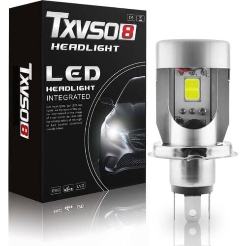 Motorcycle Headlight Bulb 6000K White LED Lamp Light MOT COB T4 H4 Kit high quality replacement accessories lights for cars
