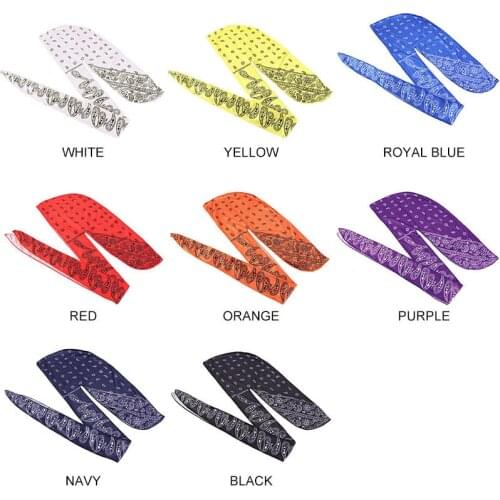 Hot Sale Thickened Hair Cap For Sleeping Amoeba Pirate Hat Head Scarf Headwear Printing Chemotherapy Elastic Toe Silk Durag