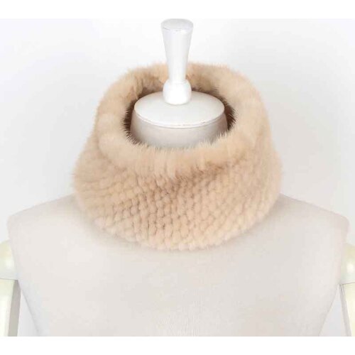 JIP 2020 New Womens Fashion Natural Water Mink Fur Scarf Mink Knit Scarf Warm Fur Collar Fashion Headband Womens Scarf