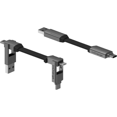 Incharge 6 cable adapter USB C Type-c micro USB port converter data transfer power charger for USB to lightning iphone Splitter