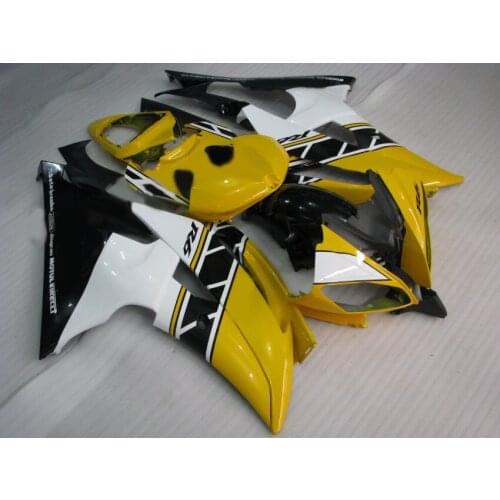 Injection Mold Fairing kit for YAMAHA YZFR6 08 09 10 11 12 YZF R6 2008 2010 2012 YZF600 Yellow white Fairings set+7gifts YG36