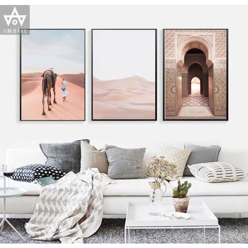 Morocco Marrakech Architecture Desert Camel Boho Style Wall Art Canvas Painting Posters And Prints Wall Pictures For Living Room