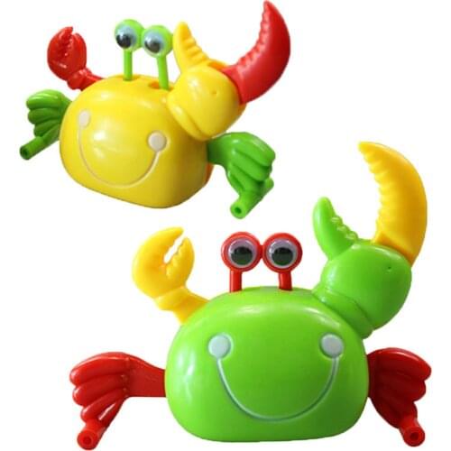 Lovely Plastic Clockwork Crab Toy Children Kids Baby Cute Wind Up Animal Toys Gifts