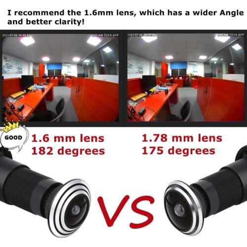 1080P Mini Peephole Wifi Door Eye Hole Camera Wireless IP P2P Onvif Motion Detection audio Two Way Audio ICSEE app TF Card Slot