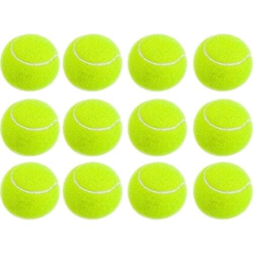 12 PCS Tennis Training Tennis Balls, Rubber Tennis Balls, 1.3 Meters High Elasticity Tennis Balls