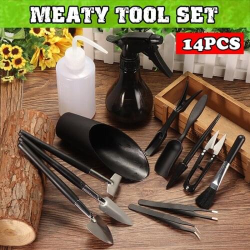 Mini Gardening Hand Tools Set Succulent Transplant Spade Bonsai Planting Kit For Plant Digging Watering Cleaning