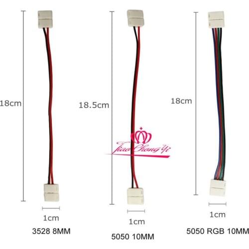 New 3528 8mm 5050 10mm 5630 RGB Single Color LED Strip Lights PCB Connector Adapter