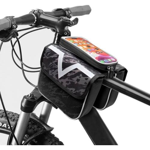 WOLFBASE Wholesale Top Tube Bag Rainproof MTB Bicycle Frame Front Head Cell Phone Touch Screen Bag Pannier Cycling Accessories