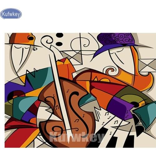 Full Square abstract stickers Diy Diamond Embroidery"piano"5d Diamond painting picture Mosaic Rhinestones home decoration