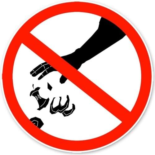 LLY-1427 Warning Sign Do Not Litter Garbage Modeling Car Sticker PVC Auto Motorcycle Decorative Waterproof Sunscreen Decals