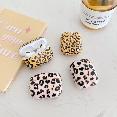Luxury PINK Yellow Leopard girl Case Wireless Bluetooth Headset soft cover For Airpods Pro 2 Earphone Protective case cover fund