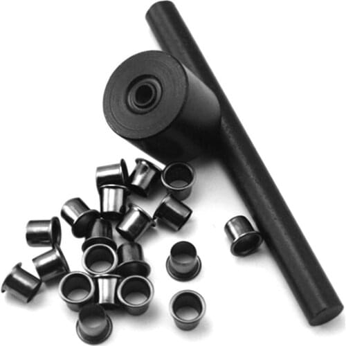 SHGO HOT-1Set Tools+100Pcs Rivets Nail Installation Tools with Silver Brass Nails