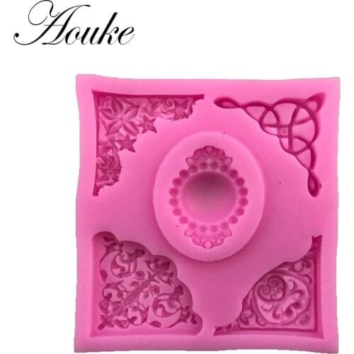 Retro Lace Shape Silicone Cake Mold,Kitchen Baking Mold For Chocolate Pastry Candy ,Border Fondant Decorating Tools Accessories